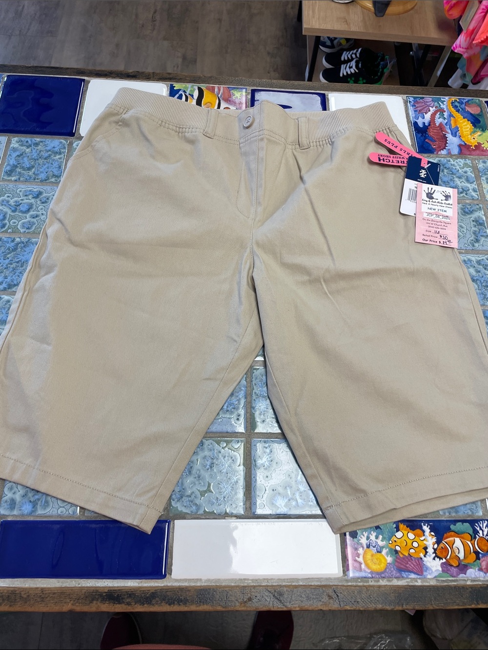 GIRL IZOD Khaki Stretch Shorts - 2 pair